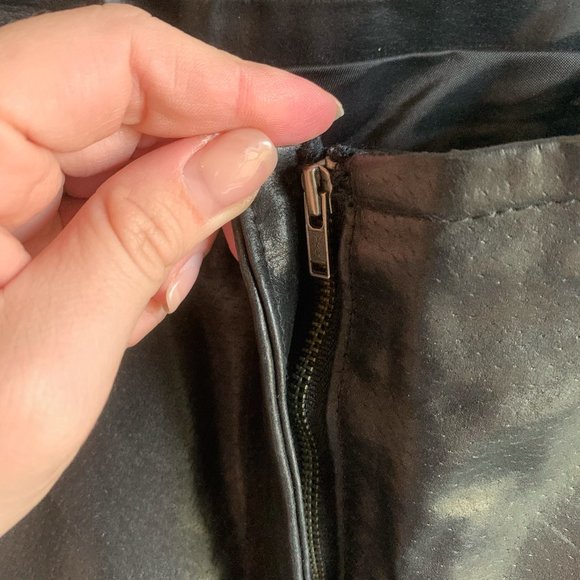 Vintage Indeed Black Leather Fully Lined Pants Size 4 - Picture 7 of 12